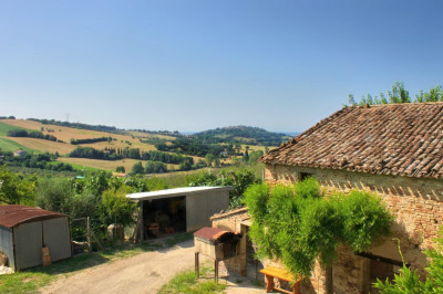 Casa colonica da ristrutturare, vista mare e Castello di Gradara, Marche