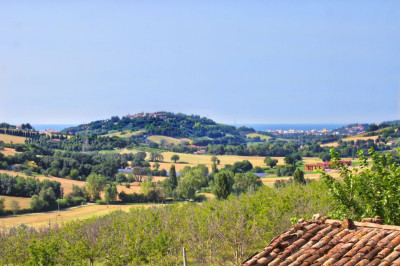 Casa colonica da ristrutturare, vista mare e Castello di Gradara, Marche