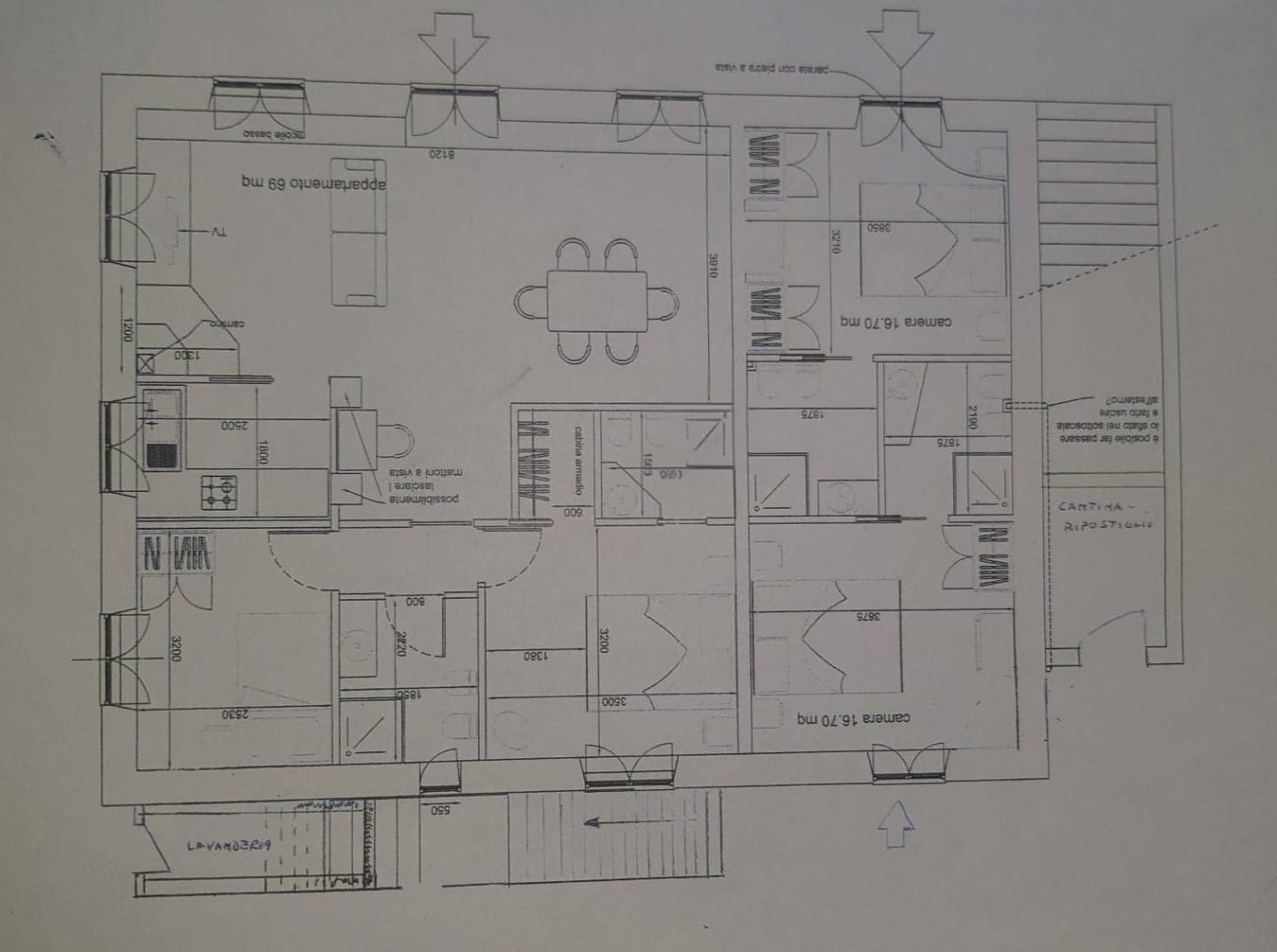 Appartamento in casale vista mare